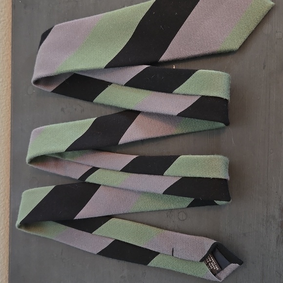 The Tie Bar Green, Gray, Black Tie Wool And Silk Blend - Picture 2 of 5
